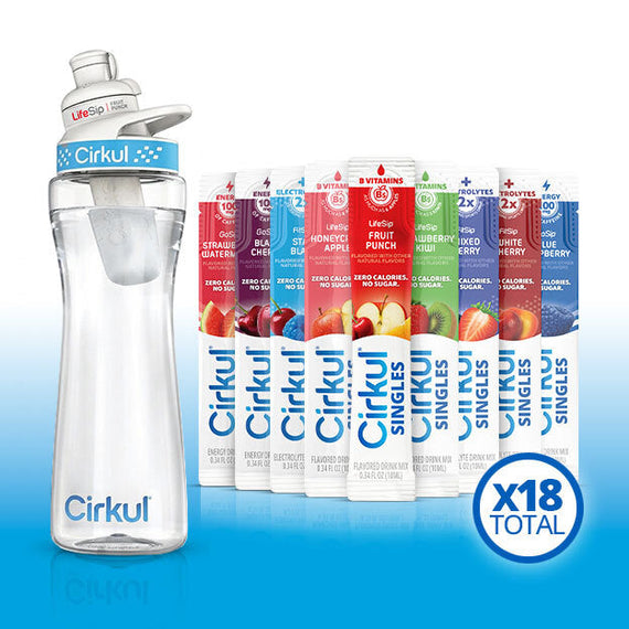 22oz. Plastic Bottle & LifeSip® Fruit Punch U6