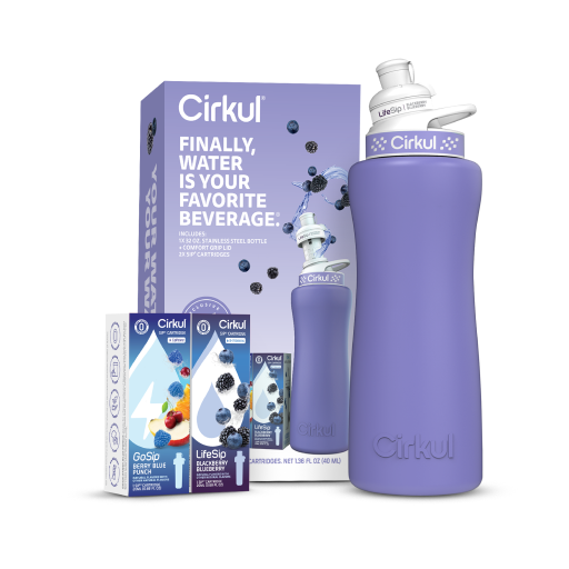 32oz. Matte Periwinkle Stainless Steel Bottle Starter Kit L2